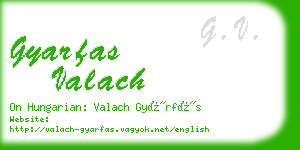 gyarfas valach business card